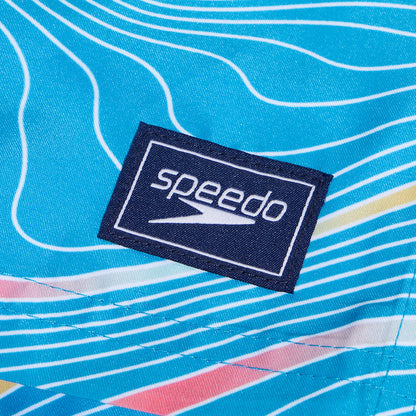 Speedo Boys Digital Printed 13" Watershort - Pool/Arctic Glass/Pumpkin Spice/Summer Yellow/Fandango Pink