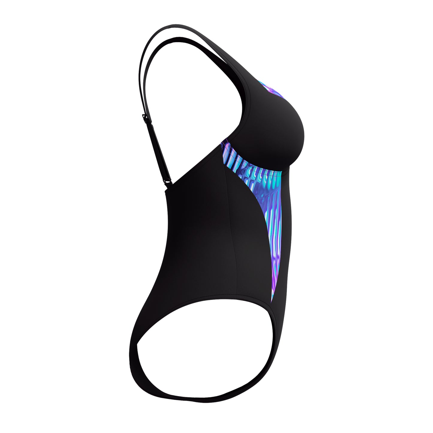 Speedo Womens Shaping Printed Lunalustre One Piece - Black/Pink/Teal/Blue