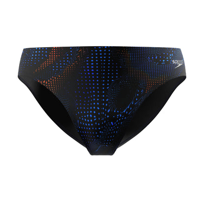 Speedo Mens Print 7 Cm Brief - Black