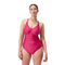 Speedo Womens Shaping Printed V Neck One Piece - Magenta Haze