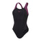 Speedo Womens Hyperboom Splice Racerback One Piece - Black/Plum Dandy