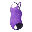 Speedo Girls Hyperboom Allover Medalist One Piece - Indigo Glow