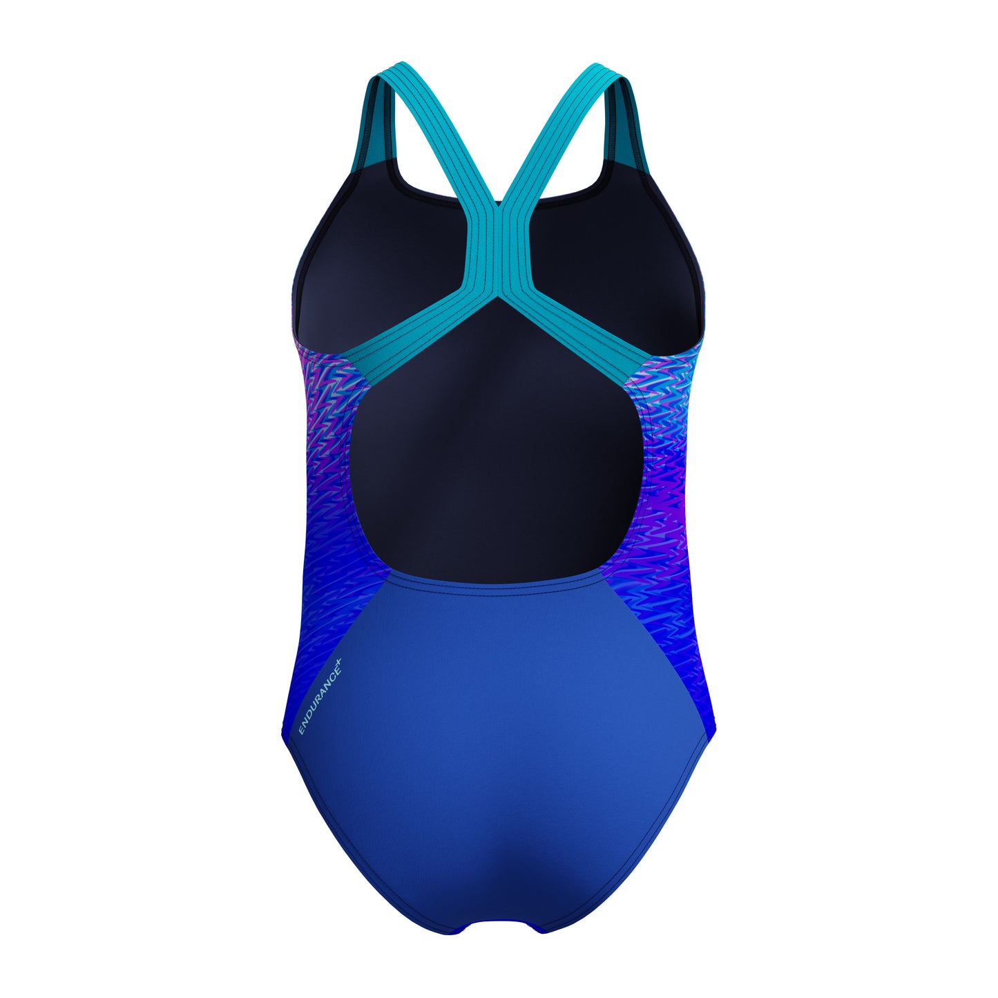 Speedo Girls Hyperboom Allover Medalist One Piece Swimsuit - Blue/Purple