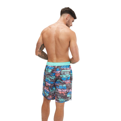 Speedo Mens Print Bondi Basin Boardshort 20 - Volcanic Ash, Maison Floral