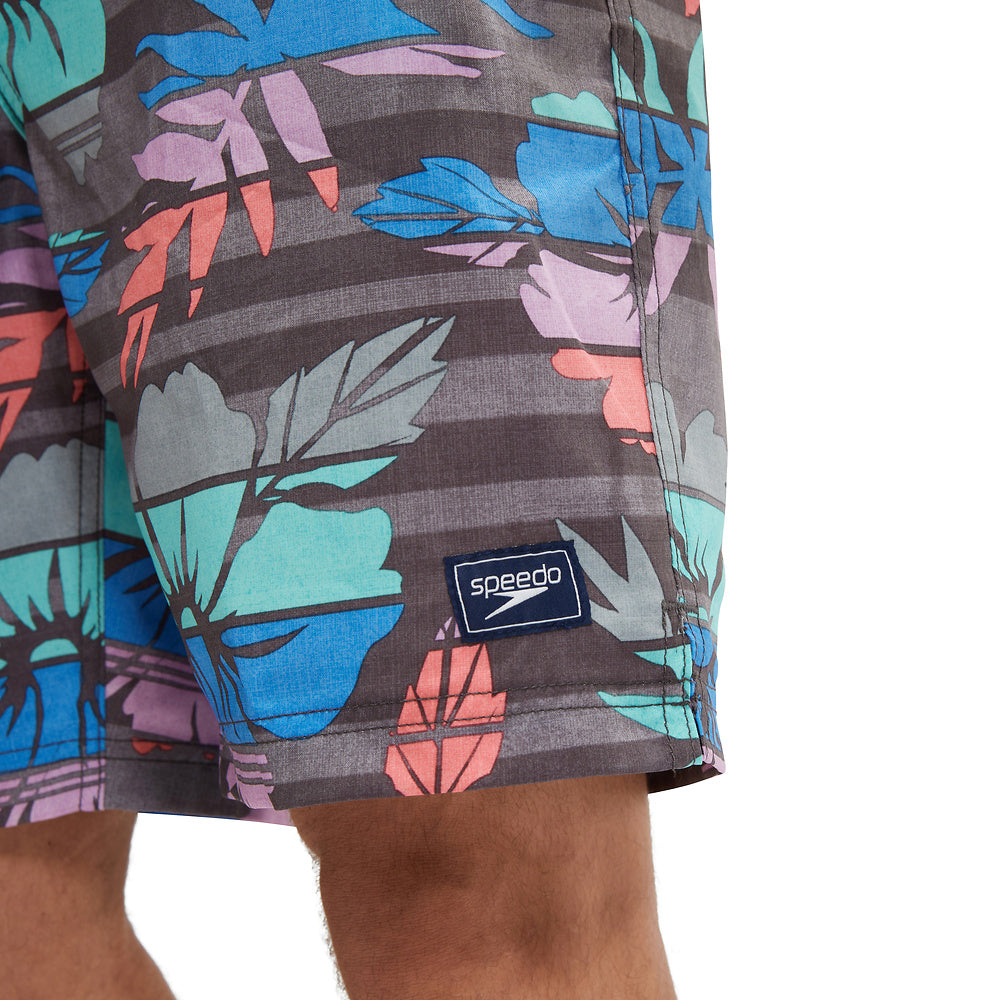 Speedo Mens Print Bondi Basin Boardshort 20 - Volcanic Ash, Maison Floral