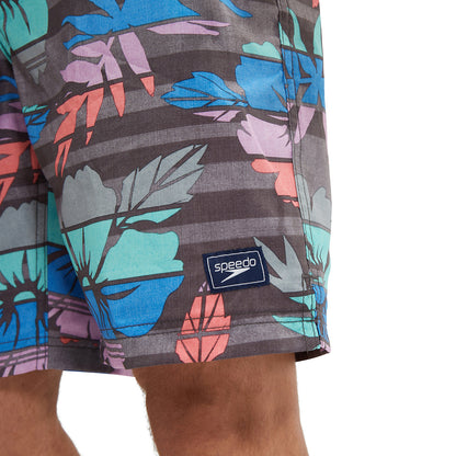 Speedo Mens Print Bondi Basin Boardshort 20 - Volcanic Ash, Maison Floral