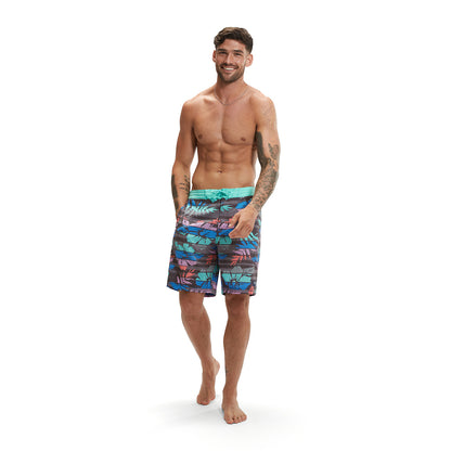 Speedo Mens Print Bondi Basin Boardshort 20 - Volcanic Ash, Maison Floral