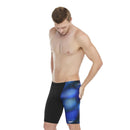 Speedo Mens Allover Jammer - Black/Beautiful Blue/Bolt/Carrot Cake