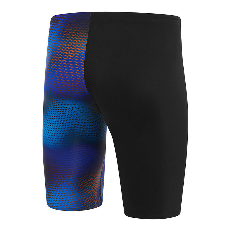 Speedo Mens Allover Jammer - Black/Beautiful Blue/Bolt/Carrot Cake