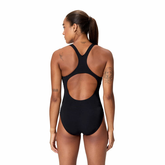 Speedo Womens Digital Printed Medalist One Piece - Black/Teal