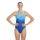 Speedo Womens Placement Medalist One Piece - True Cobalt /Picton Blue