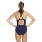 Speedo Womens Placement Fixed X-Back One Piece - True Navy/Picton Blue