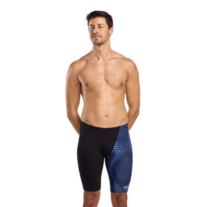 Speedo Mens Placement V-Cut Jammer - Navy/Sugar Blue