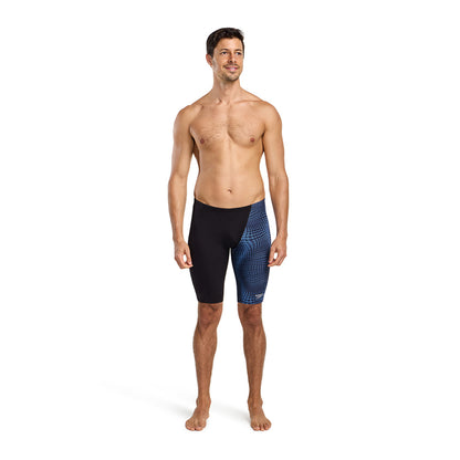 Speedo Mens Placement V-Cut Jammer - Navy/Sugar Blue