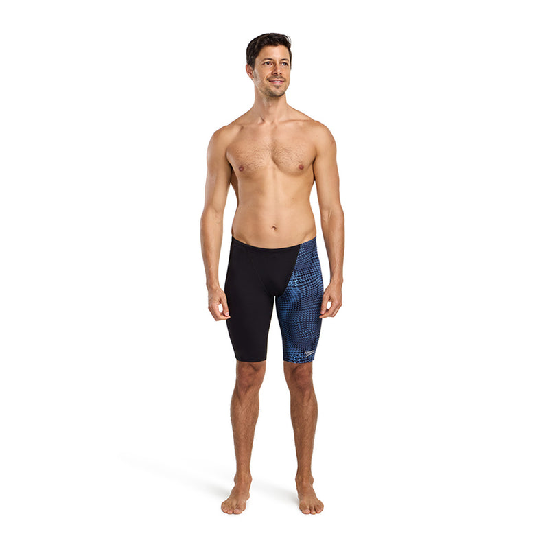 Speedo Mens Placement V-Cut Jammer - Navy/Sugar Blue