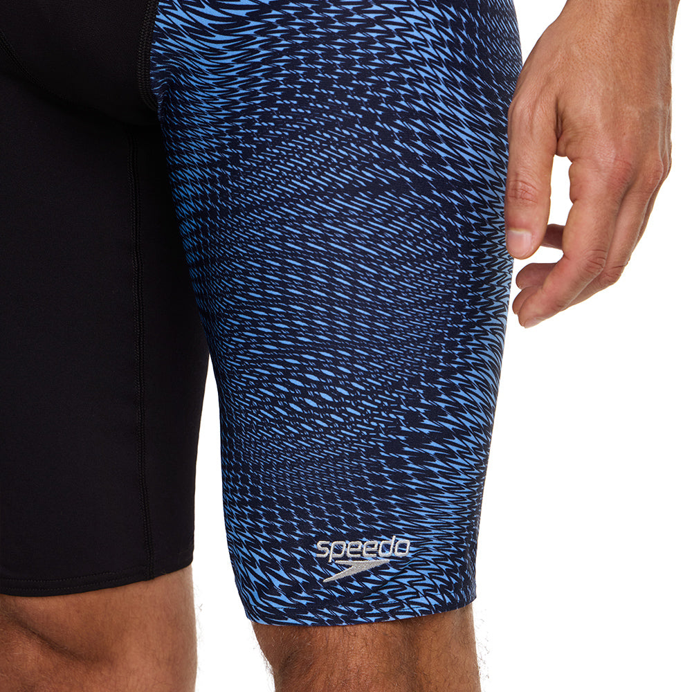 Speedo Mens Placement V-Cut Jammer - Navy/Sugar Blue