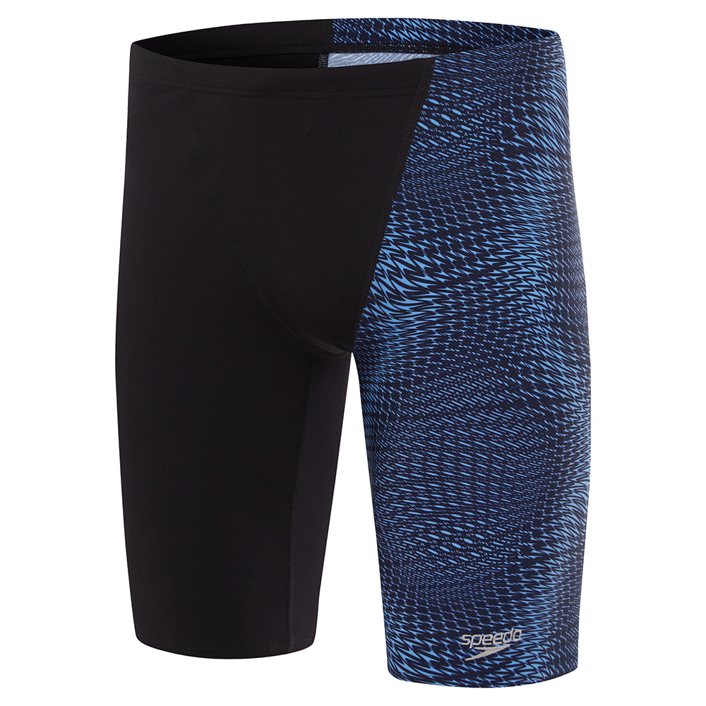 Speedo Mens Placement V-Cut Jammer - Navy/Sugar Blue