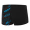 Speedo Boys Allover Hyperboom V-Cut Aquashort - Black/Picton Blue Siren Red