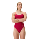 Speedo Womens Solid Flyback 2.0 One Piece - Red