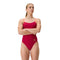 Speedo Womens Solid Flyback 2.0 One Piece - Red