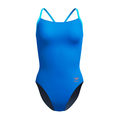 Speedo Womens Solid Flyback 2.0 - AF Blue
