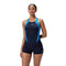 Speedo Womens Hypeerboom Splice Tankini 2 Piece - Navy/Azure