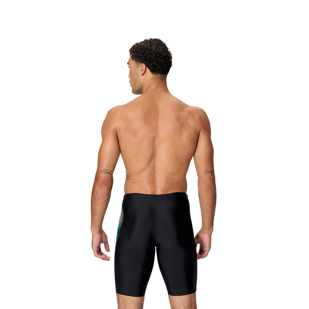 Speedo Mens Sport Logo Jammer - Black/Myan Blue