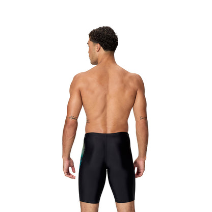 Speedo Mens Sport Logo Jammer - Black/Myan Blue