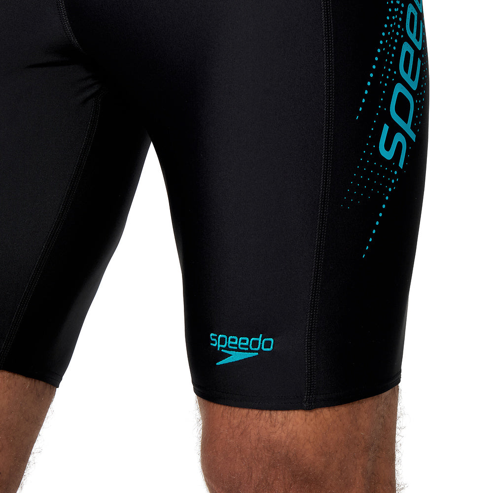 Speedo Mens Sport Logo Jammer - Black/Myan Blue