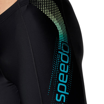 Speedo Mens Sport Logo Jammer - Black/Myan Blue