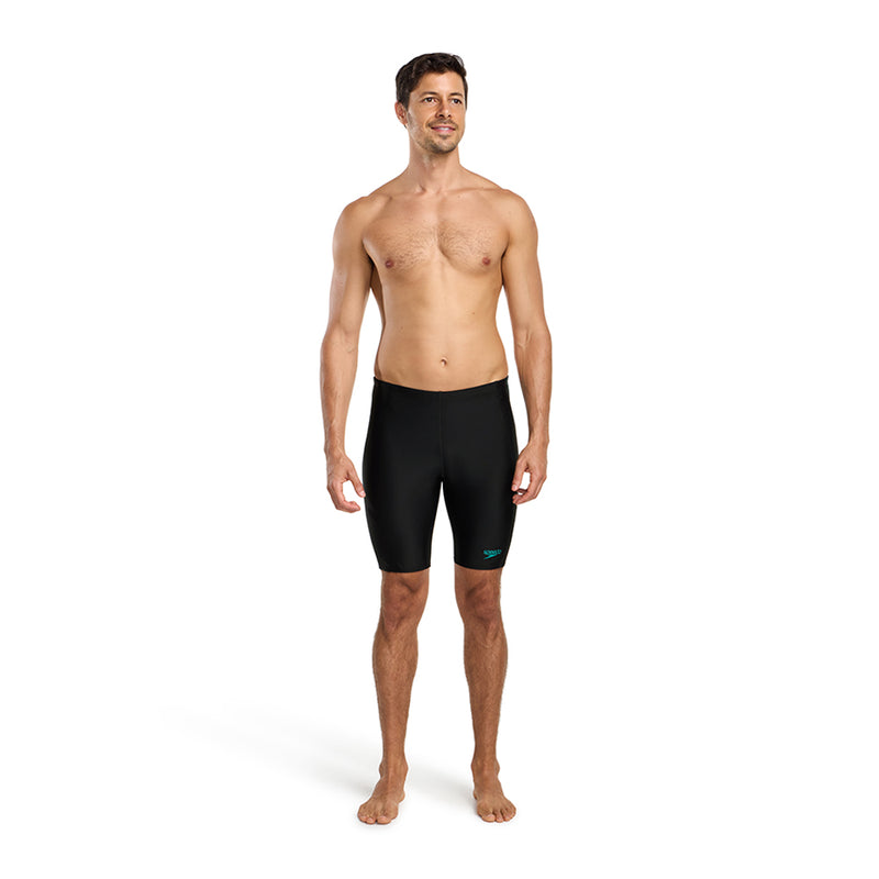 Speedo Mens Sport Logo Jammer - Black/Teal