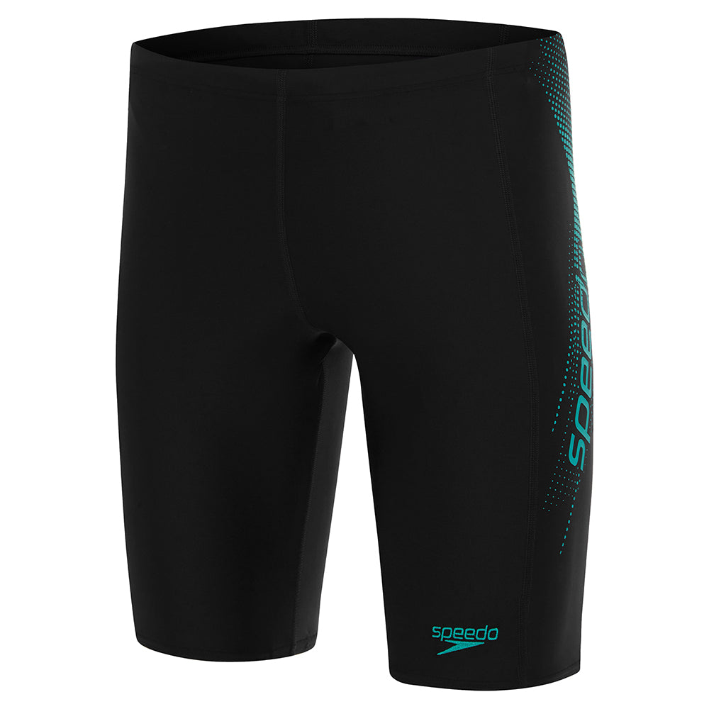 Speedo Mens Sport Logo Jammer - Black/Teal