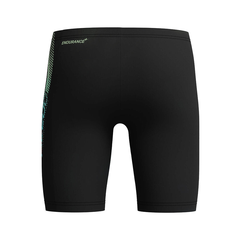 Speedo Junior Boys Sport Logo Jammer - Black/Blue/Mint