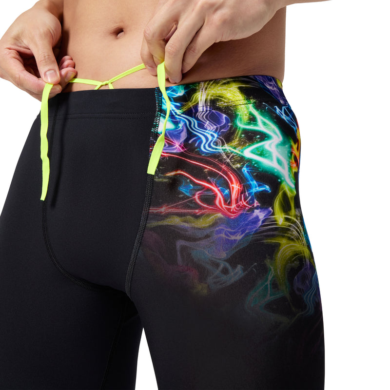 Speedo Boys Placement Printed Jammer - Static Volta-Black