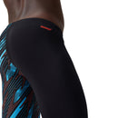 Speedo Mens Hyperboom V-Cut Jammer - Black /Picton Blue /Siren Red