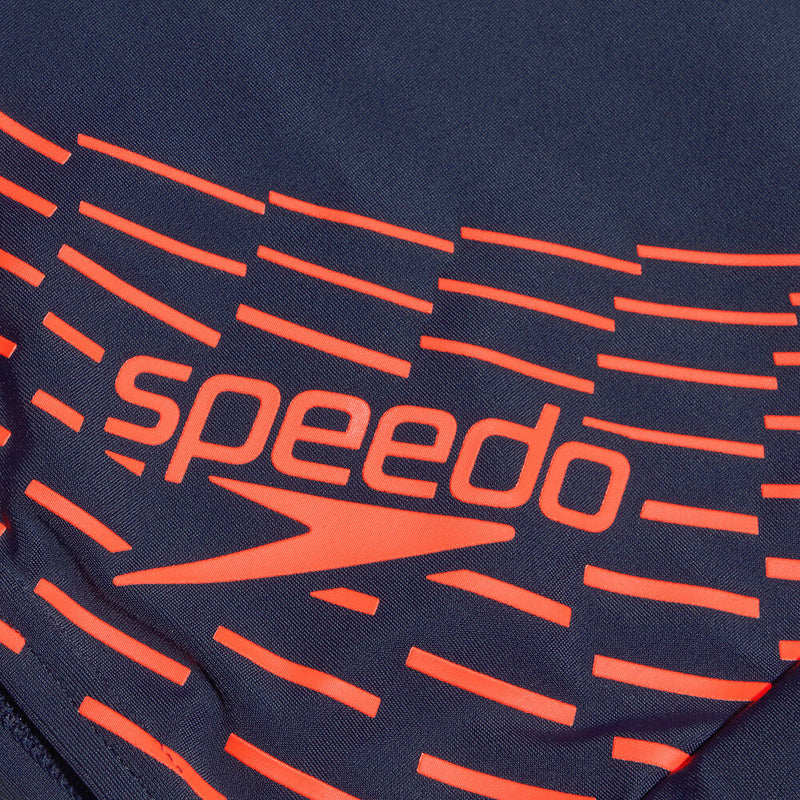 Speedo Mens Medley Logo Aquashort - Navy/Orange