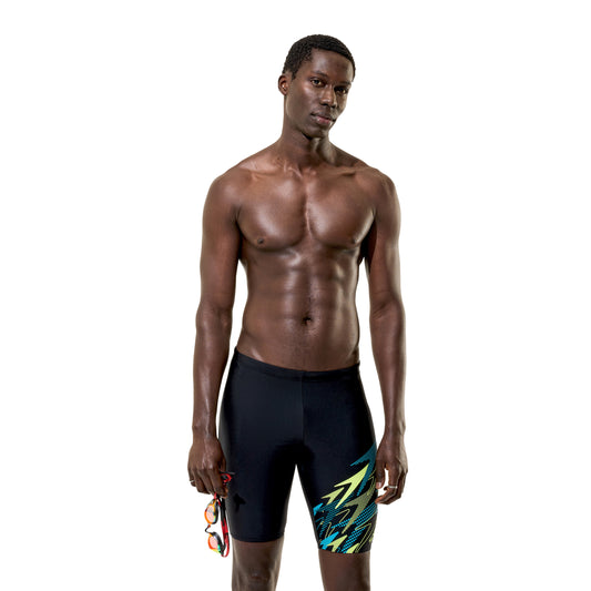 Speedo Mens Medley Logo Jammer - Anthracite/Hyperteal