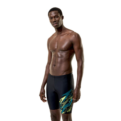 Speedo Mens Medley Logo Jammer - Anthracite/Hyperteal