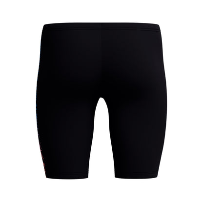 Speedo Mens Medley Logo Jammer - Black/Neon Coral