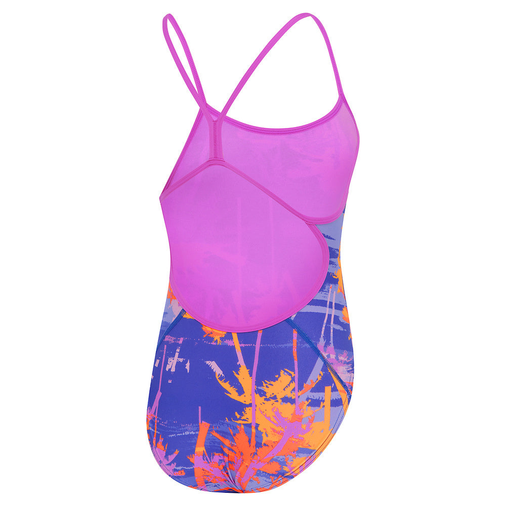 Speedo Girls Allover Digital V Back One Piece