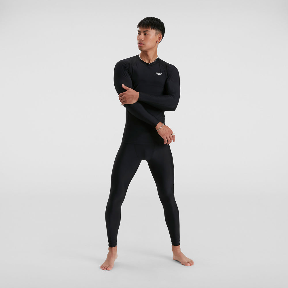 Speedo Mens Long Sleeve Rash Top - Black