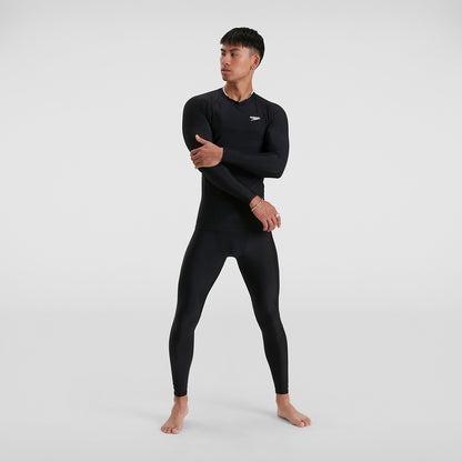 Speedo Mens Long Sleeve Rash Top - Black