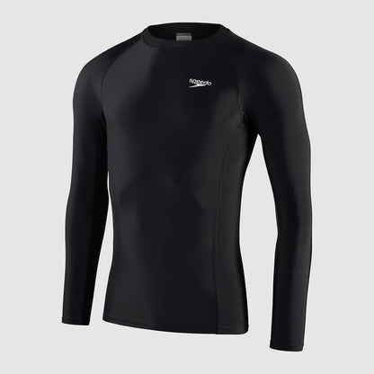 Speedo Mens Long Sleeve Rash Top - Black