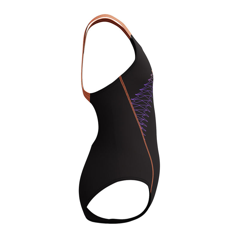 Speedo Girls Medley Logo Medalist One Piece - Bright Peach