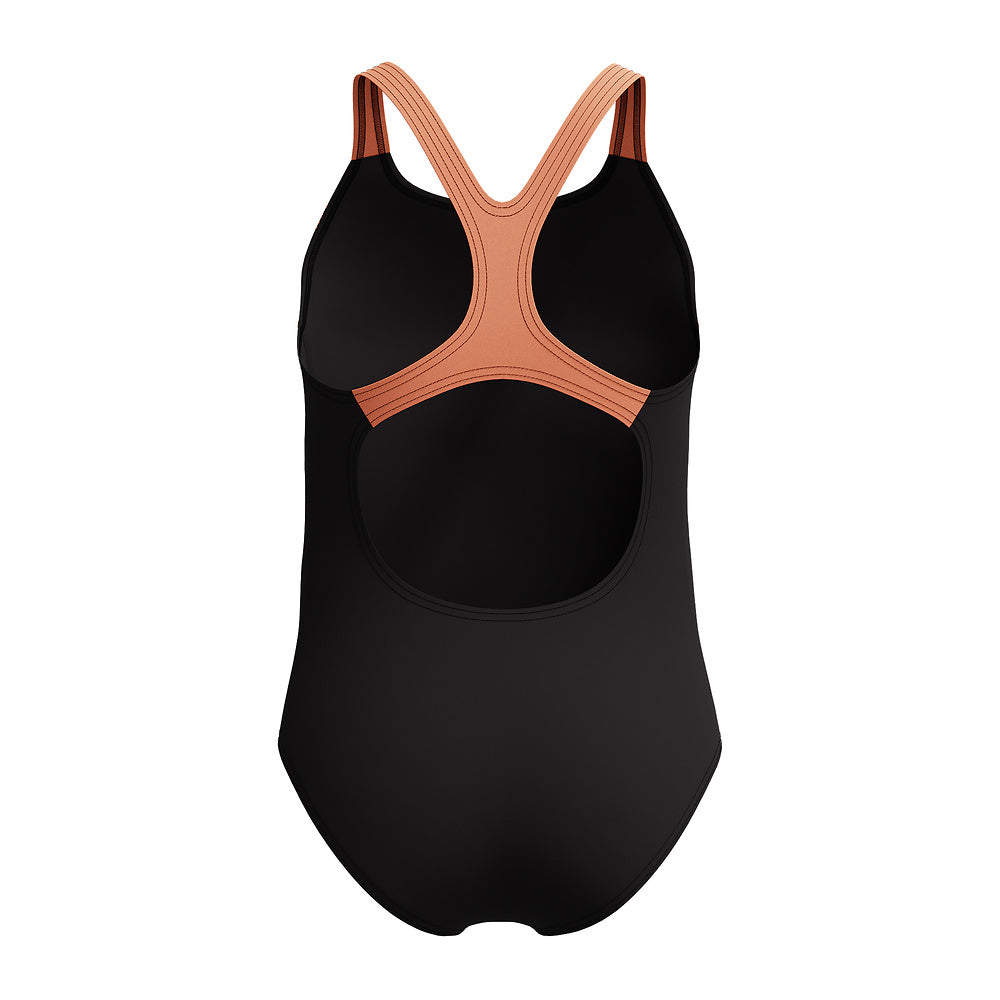 Speedo Girls Medley Logo Medalist One Piece - Bright Peach