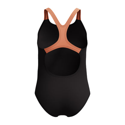 Speedo Girls Medley Logo Medalist One Piece - Bright Peach