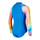 Speedo Girls Long Sleeve One Piece - Punch Blue