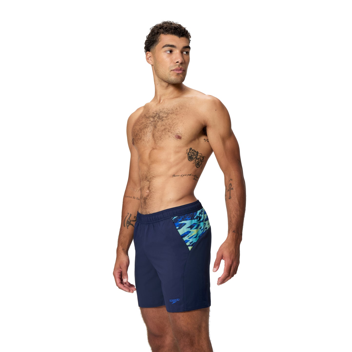 Speedo Mens Xpress Lite 16" Watershort - Navy/Lagoon Blue