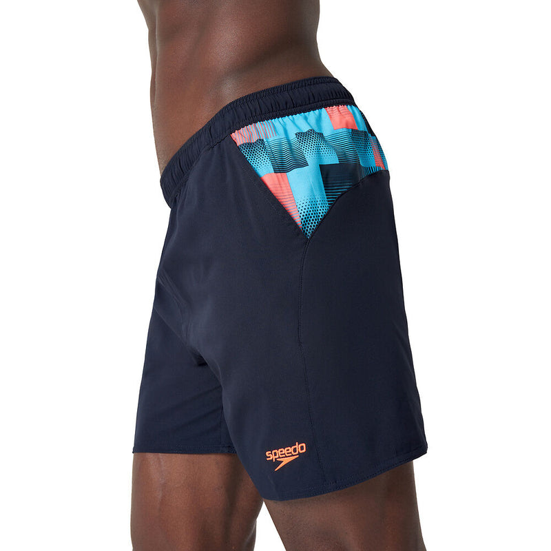 Speedo Mens Xpress Lite Panel 16" Watershort - True Navy/Picton Blue/Siren Red