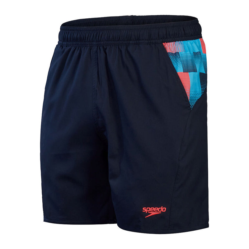 Speedo Mens Xpress Lite Panel 16" Watershort - True Navy/Picton Blue/Siren Red